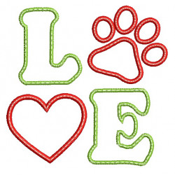 Stickdatei - I love Pfote